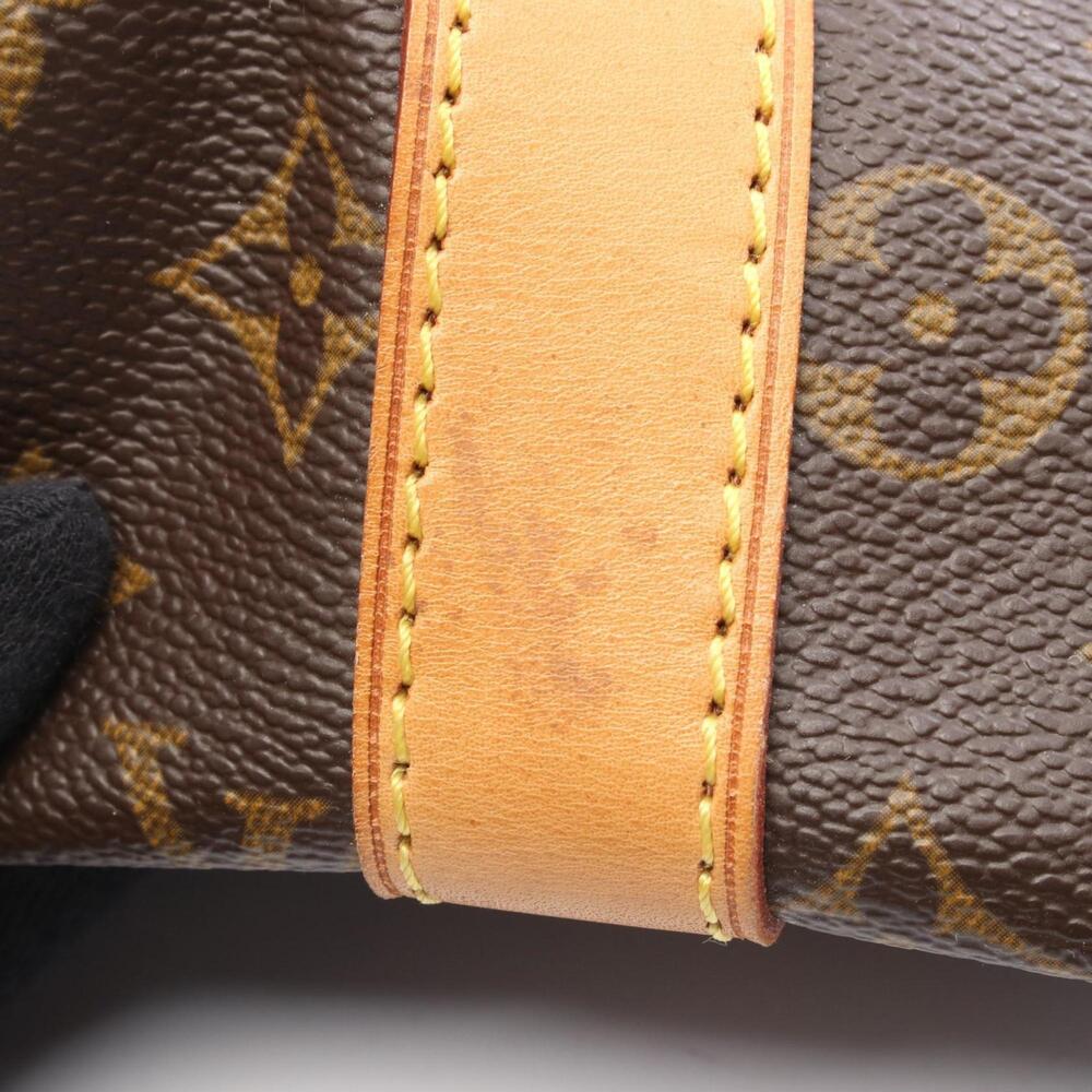 LOUIS VUITTON Authentic Brown Monogram Leather Keepall 45 Boston Bag - Picture 6 of 8